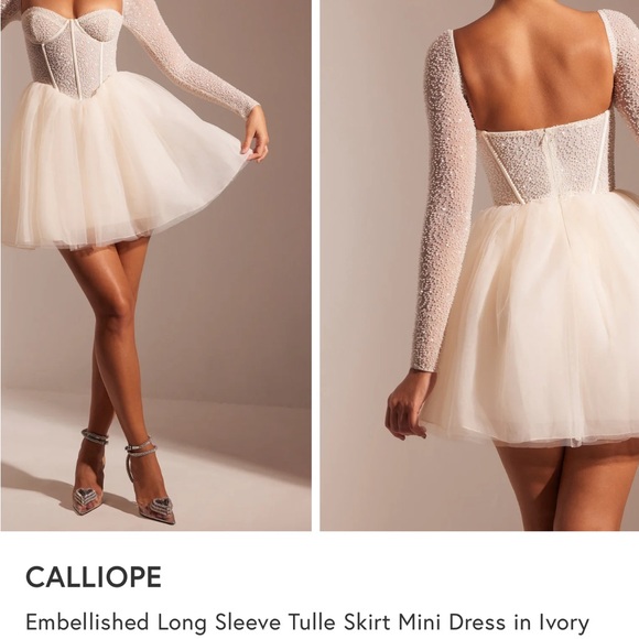knee length dresses for ladies Eve Long Sleeve Sequin Mini Dress main image 0